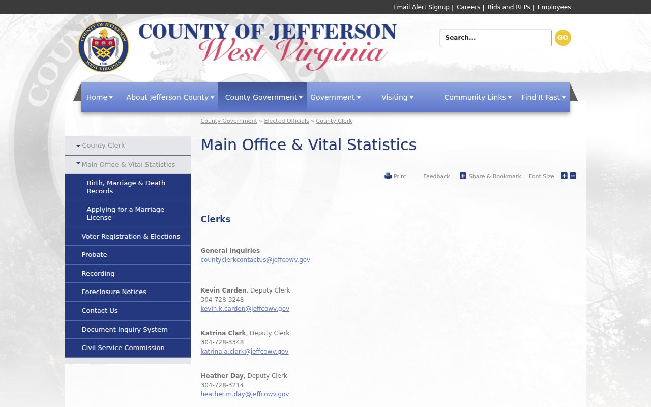 Jefferson County Clerk copy fee information relevant to deed records requests