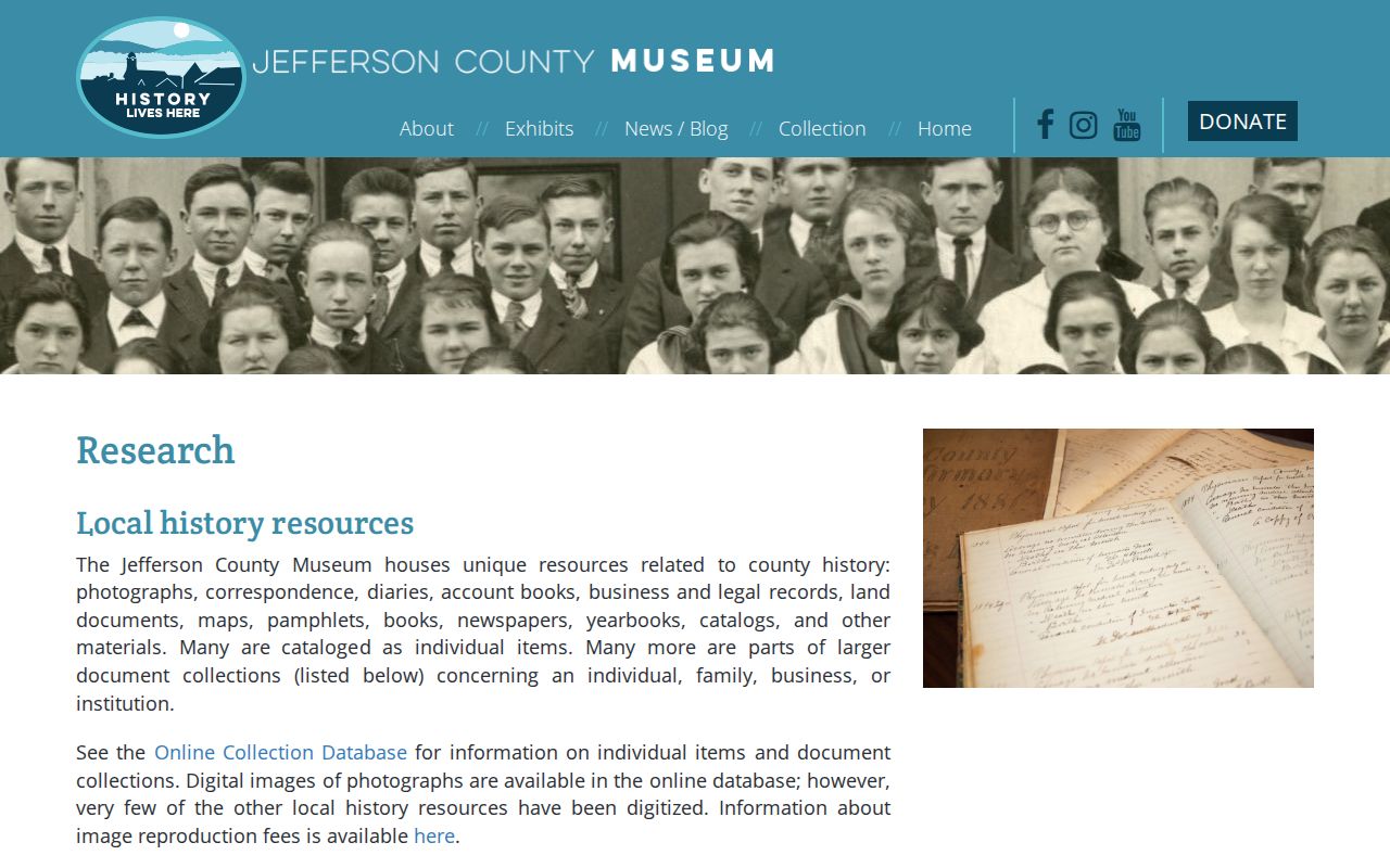 Jefferson County former owners archive research at the County Museum